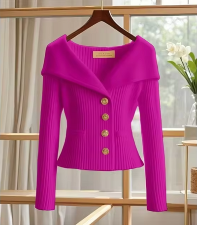 Lily | Ribbed Button Sweater
