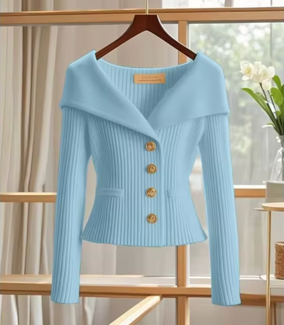 Lily | Ribbed Button Sweater