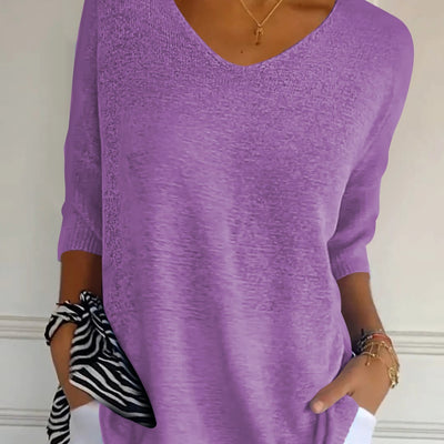 Anna | V-Neck Knit Top