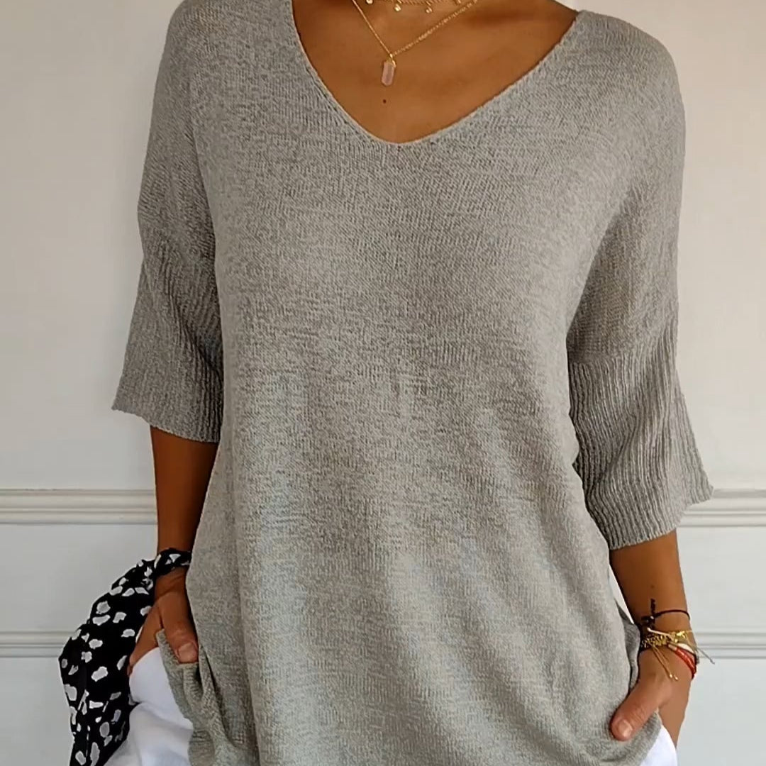 Anna | V-Neck Knit Top