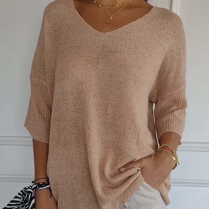 Anna | V-Neck Knit Top