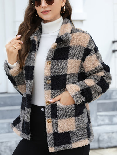Ainsley | Gingham Button Jacket