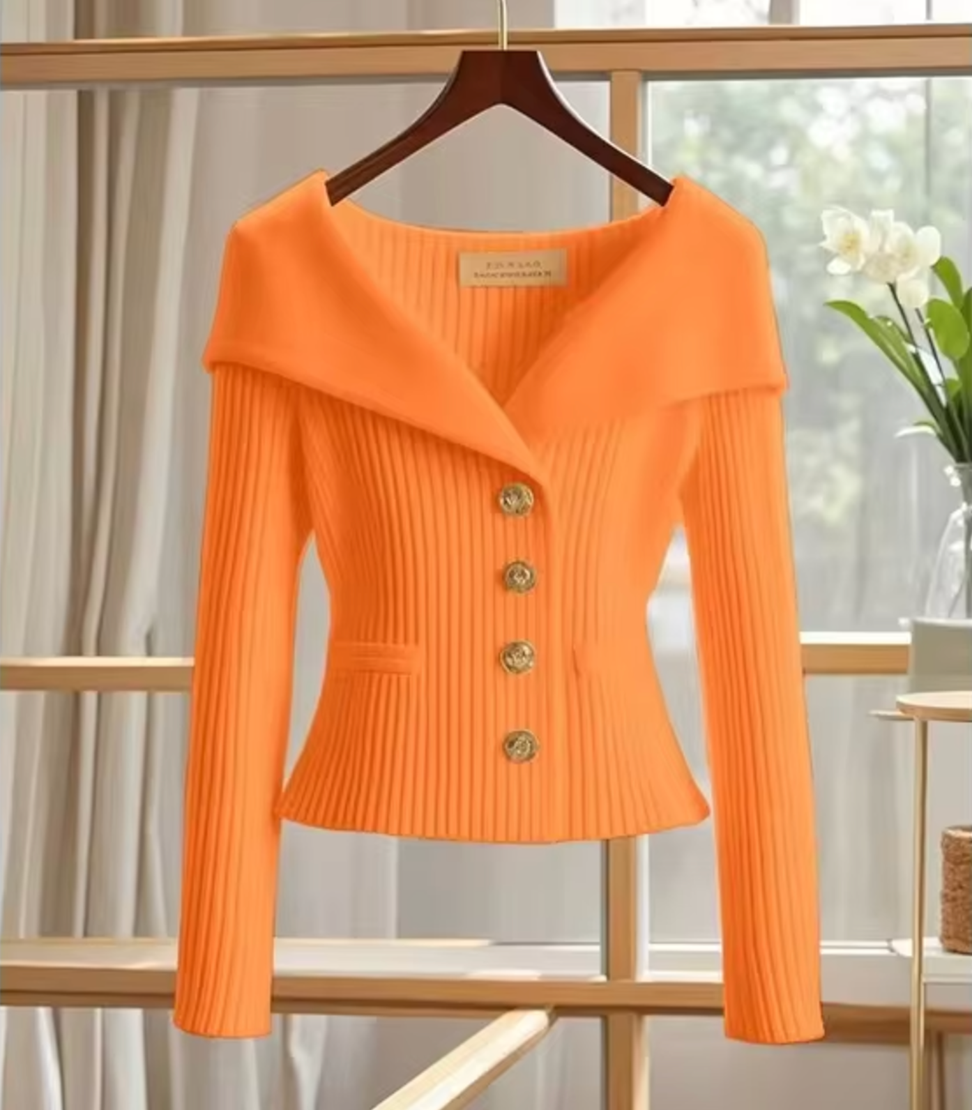 Lily | Ribbed Button Sweater