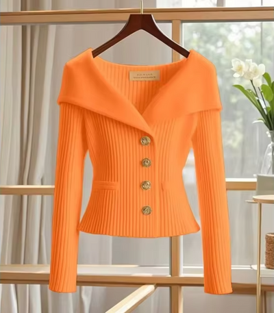 Lily | Ribbed Button Sweater
