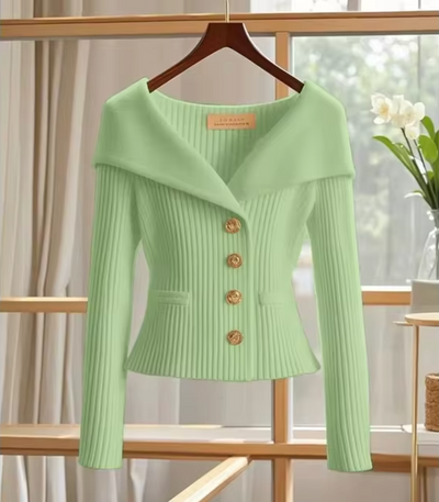 Lily | Ribbed Button Sweater