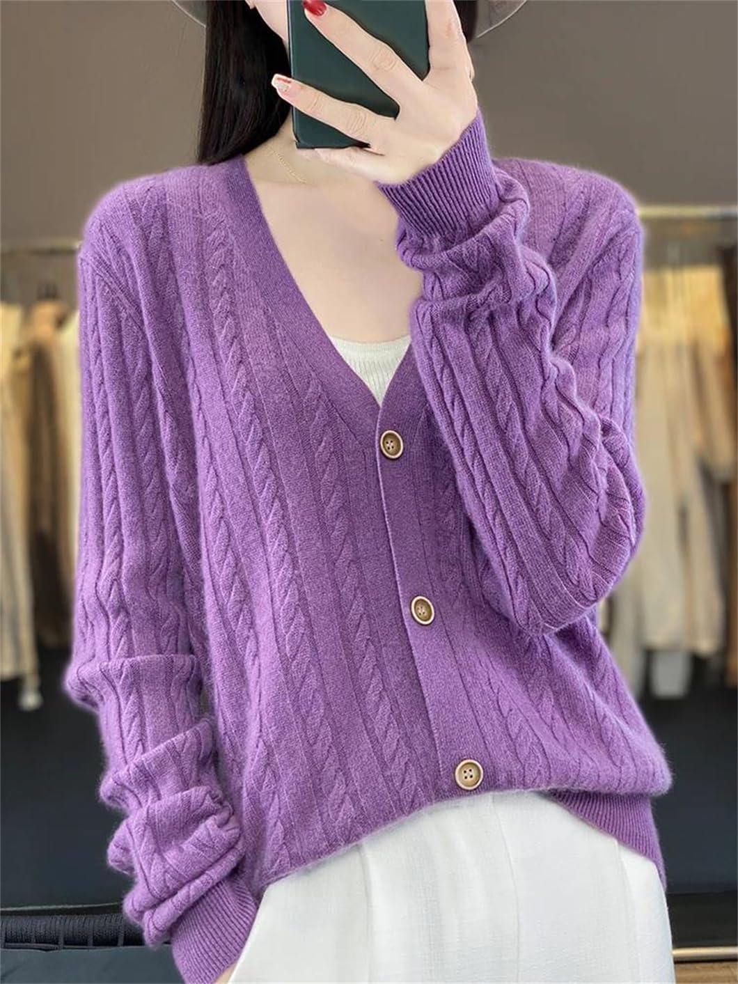 Mabel’s | Twisted V‑Cardigan