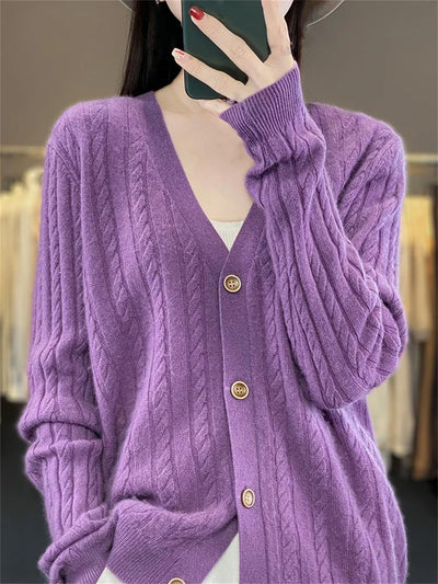 Mabel’s | Twisted V‑Cardigan