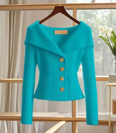 Lily | Ribbed Button Sweater