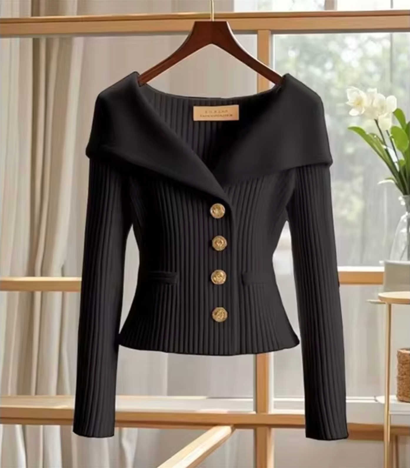 Lily | Ribbed Button Sweater
