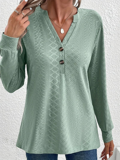 Rachel’s | Textured Button Blouse