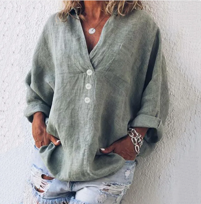 Zoey’s | Natural Linen Blouse